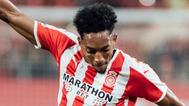 Johan Mojica en un partido de Girona en España