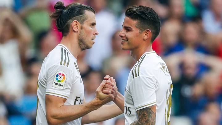 James Rodríguez entra por Bale en un partido de Real Madrid