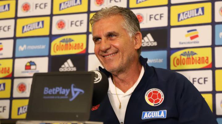 Carlos Queiroz en rueda de prensa antes del Colombia vs Ecuador.