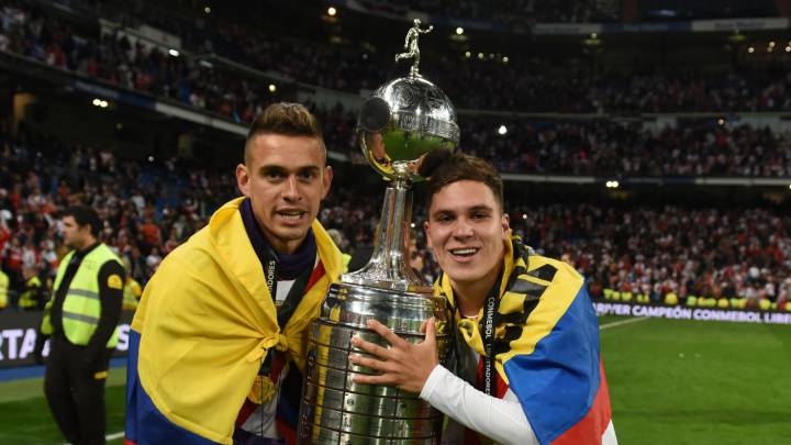 Juan Fernando Quintero y Santos Borré campeones de Copa Libertadores 2019