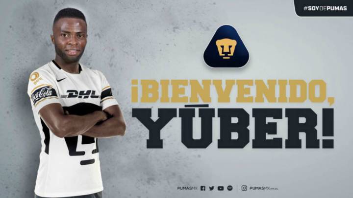 Yuber Asprilla fue incluido en el top 10 de las peores contrataciones de Pumas de México, el delantero colombiano estuvo poco tiempo y no pudo brillar