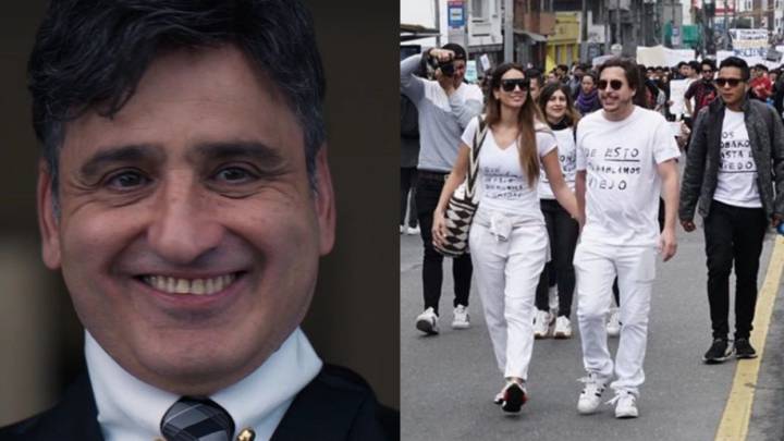 Alejandro Riaño y Robinson Díaz, participaron en las protestas