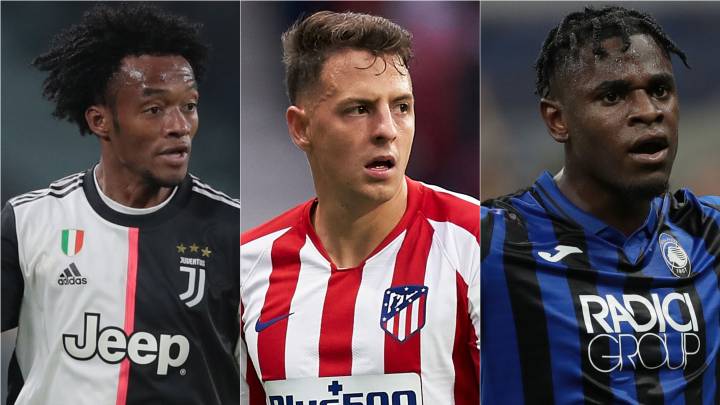 Duvan Zapata, Santiago Arias y Juan Cuadrado, jugadores colombianos en la Champions League