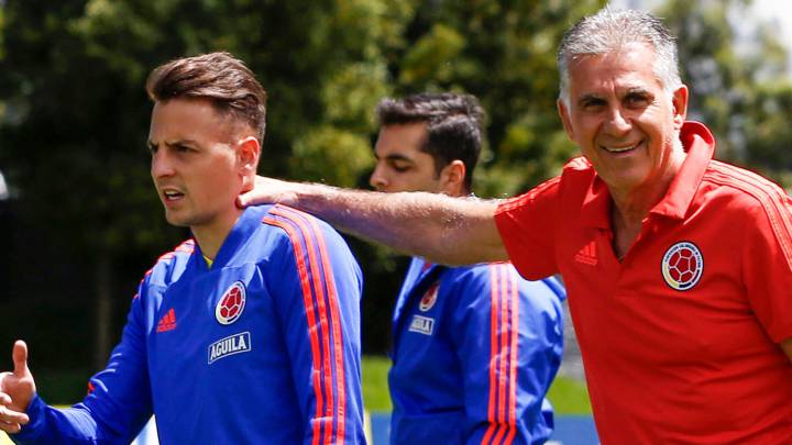 Santiago Arias y Carlos Queiroz en Selección Colombia