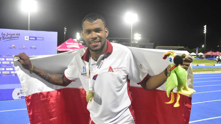Anthony Zambrano ganó oro para Atlántico en los 400 m planos en los Juegos Nacionales Bolívar 2019.