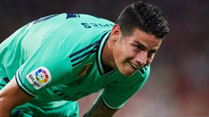 James Rodríguez en un partido ante el Mallorca por LaLiga