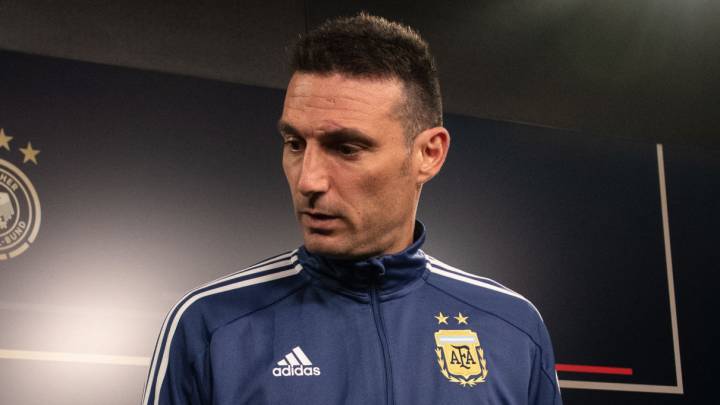 Lionel Scaloni en conferencia de prensa de Argentina
