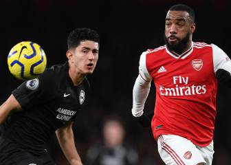 Alzate juega de lateral derecho y Brighton vence a Arsenal