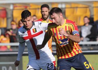 Kevin Agudelo es expulsado y Genoa empata con Lecce