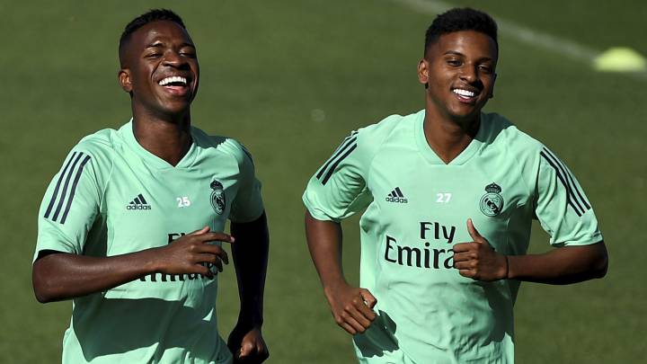Vinicius y Rodrygo entrenan con el Real Madrid