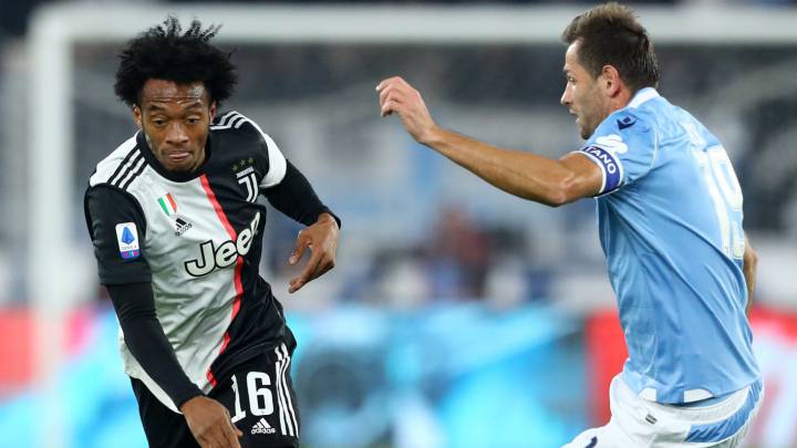 Juan Guillermo Cuadrado en partido ante Lazio por la Serie A