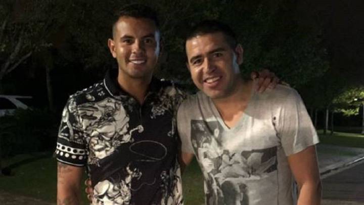 Edwin Cardona y Juan Román Riquelme en Instagram
