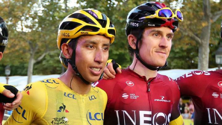 Egan Bernal y Geraint Thomas en el Tour de Francia