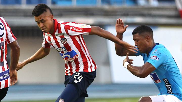 Víctor Cantillo en partido de la Liga Águila 2019 con Junior