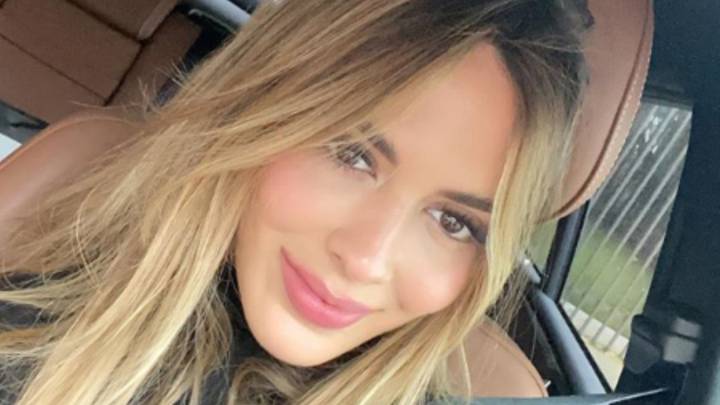 Shannon de Lima posa con el hijo de James Rodríguez