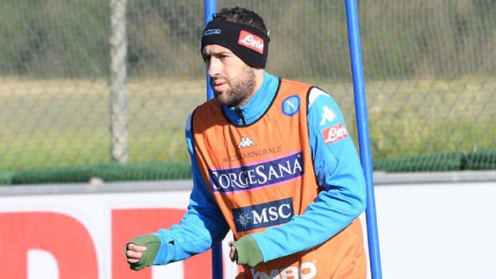 David Ospina en un entrenamiento del Napoli antes del partido ante Lazio