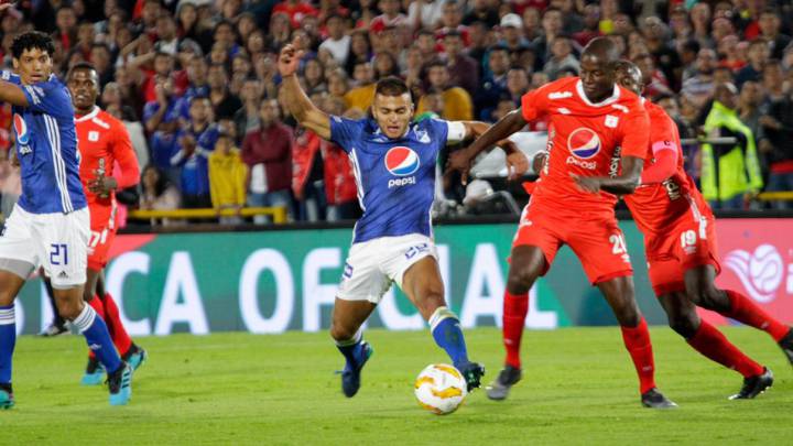 Millonarios y América de Cali se enfrentaron en pretemporada en el primer partido del Torneo ESPN en el estadio Nemesio Camacho El Campín de Bogotá