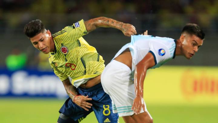 Los errores de Colombia ante Argentina en el Torneo Preolímpico.