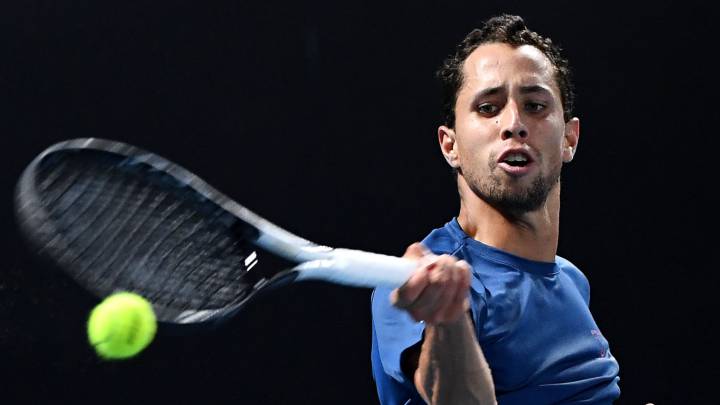 Daniel Galán, tenista colombiano en el Abierto de Australia.