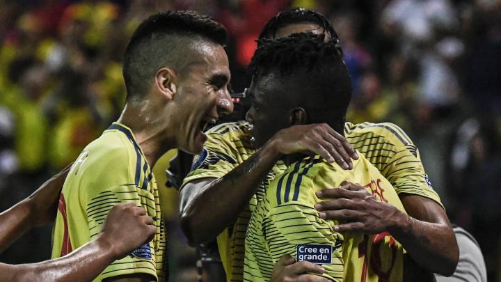 Festejo de los jugadores de la Selección Sub 23 ante Ecuador en el Torneo Preolímpico