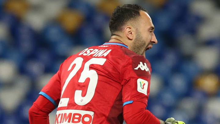 David Ospina fue titular en Copa Italia y completa cuatro titularidades en 2020