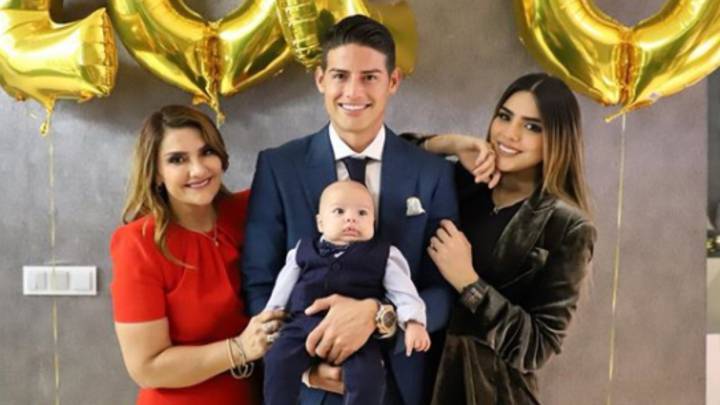 James Rodríguez y su familia