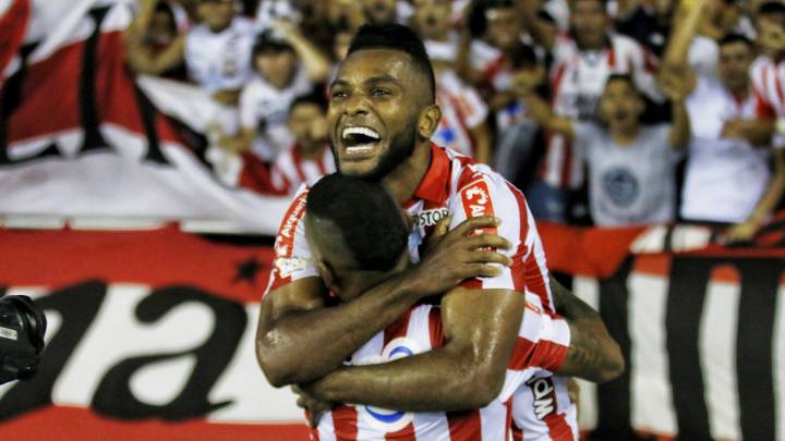 Miguel Borja anota su primer gol con el Junior ante Equidad