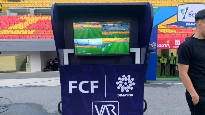 VAR en el partido entre Millonarios y Pasto por la fecha 1 de la Liga BetPlay