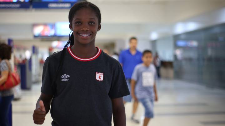 Linda Caicedo, ex jugadora de América