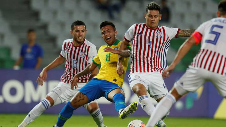 En vivo online Brasil - Paraguay, quinta fecha del Sudamericano Sub 23, que se disputará en el Centenario de Armenia desde las 8:30 p.m.