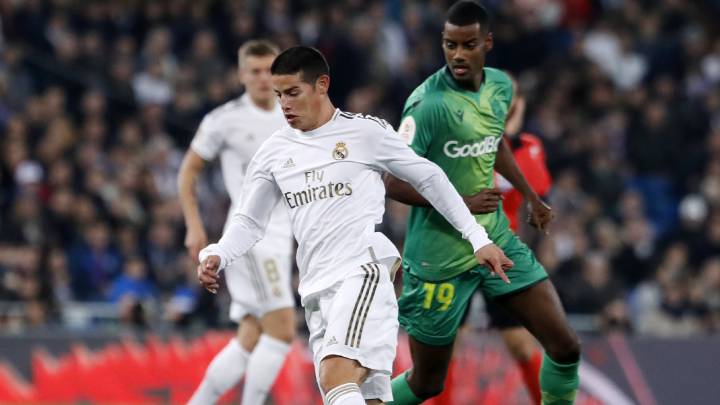 James Rodríguez jugó 45 minutos en la eliminación de Copa del Rey ante Real Sociedad.