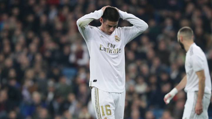 James Rodríguez se queda sin la competición en donde más minutos tiene en el Real Madrid