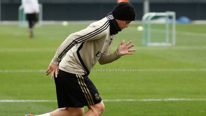 James hace entrenamiento diferenciado con el Madrid