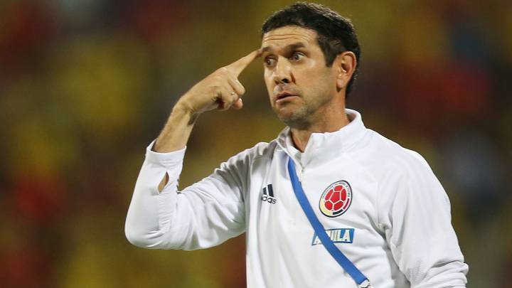 Arturo Reyes, técnico de la Selección Colombia Sub 23, en el Preolímpico ante Brasil
