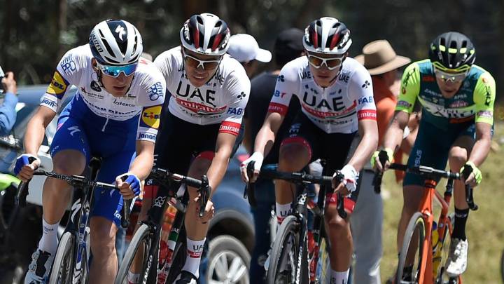 Pelotón del Tour Colombia 2020 para la cuarta etapa en Boyacá