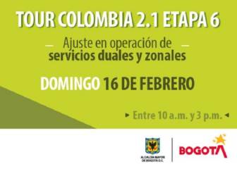 Tour Colombia 2020: Cierres viales en Bogotá