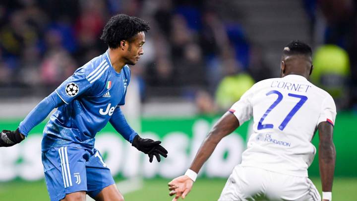 Juan Guillermo Cuadrado ante Lyon en Champions