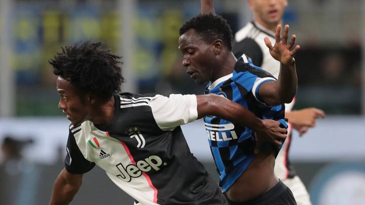 Juan Guillermo Cuadrado, en el clásico ante Inter por la Serie A