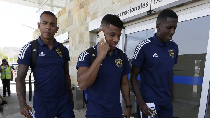 Boca Juniors viajó a Venezuela con los tres colombianos.