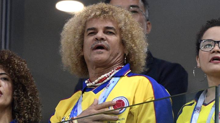 Carlos 'El Pibe' Valderrama, con la camiseta de la Selección Colombia