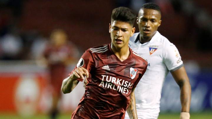 Jorge Carrascal recibió 4 puntos en River después de perder ante Liga de Quito