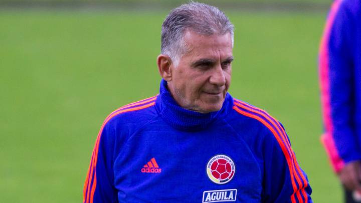 Carlos Queiroz, en entrenamiento con la Selección Colombia