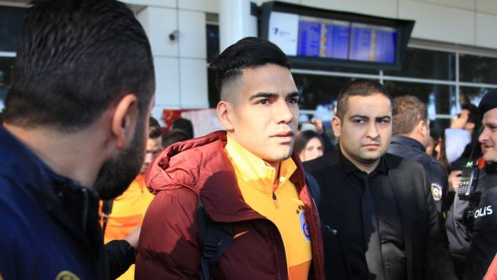 Falcao llega a un partido de Galatasaray