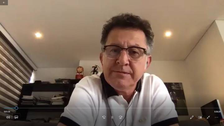Juan Carlos Osorio y su rueda de prensa virtual por el Covid-19