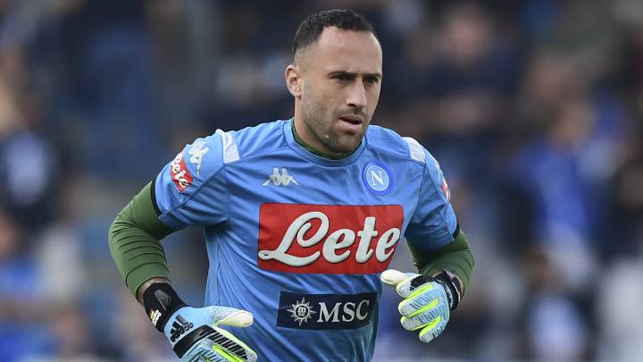 David Ospina, en entrenamiento con el Napoli