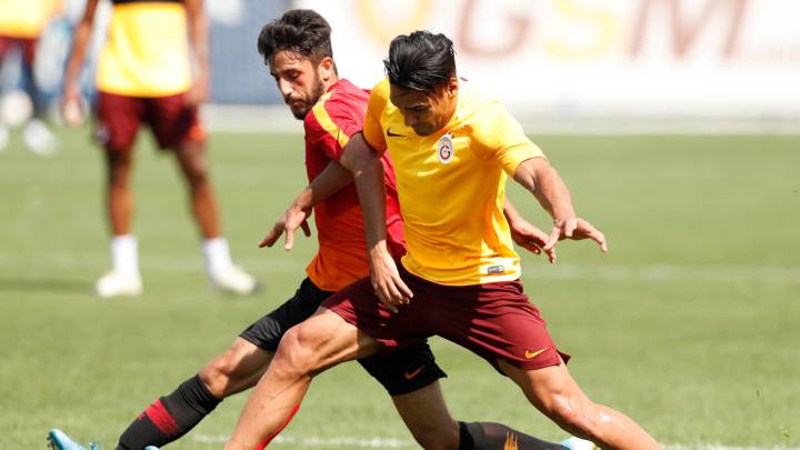 Falcao en entrenamiento con Galatasaray