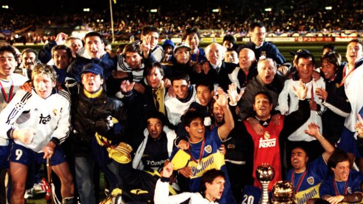 Boca Juniors celebrando el título de la Copa Intercontinental.