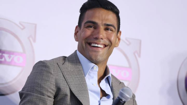 Falcao García, delantero de Galatasaray en un evento de Volvo