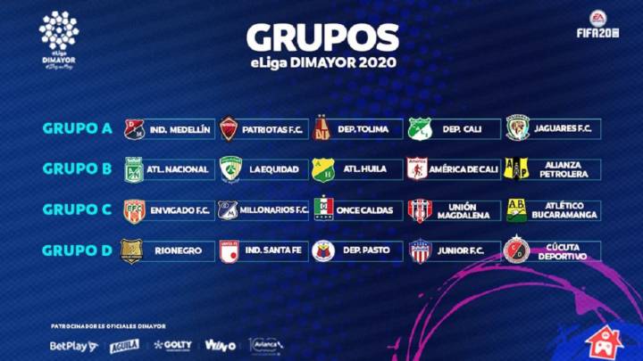 Estos son los grupos de la eLiga Dimayor