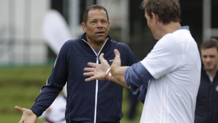Óscar Córdoba y Jens Lehmann en Bogotá